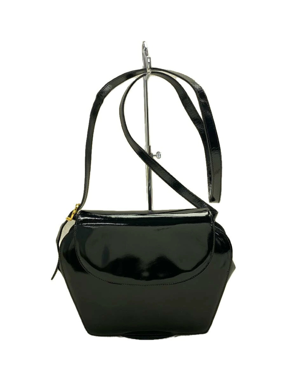 Salvatore Ferragamo Shoulder strap bag Enamel Black